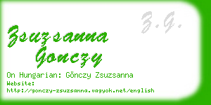 zsuzsanna gonczy business card