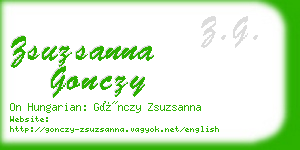 zsuzsanna gonczy business card